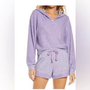 Purple half zip hoodie